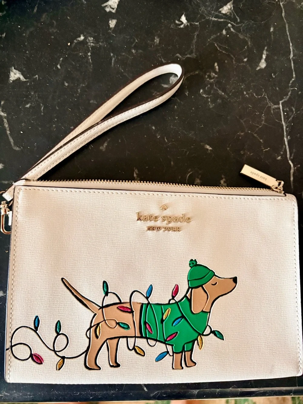 New Kate Spade Claude Medium Dachshund Wristlet
